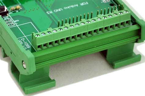 electronics salon din rail mount screw terminal block adapter module  arduino uno  buy