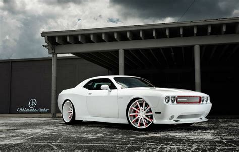 matte white dodge challenger widebody muscle cars zone