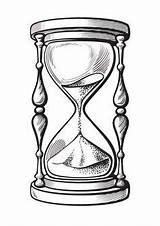 Drawing Hourglass Sand Timer Drawings Tattoo Clock Line Sketch Tattoos Draw Designs Template Sketches Vector Illustration Drawn Hand Tats Stock sketch template