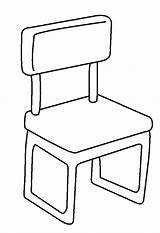 Coloring Chair Kids Pages Household sketch template