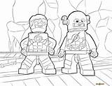 Superheroes Lego sketch template
