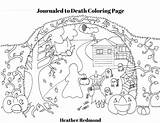 Journaled Coloring Death Halloween sketch template