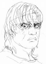 Rambo Stallone Sylvester Draw Step Dragoart sketch template