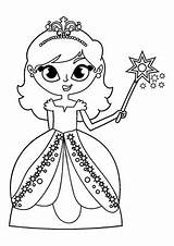 Zauberstab Prinzessin Ausmalbild Ausdrucken Ausmalen Feen sketch template