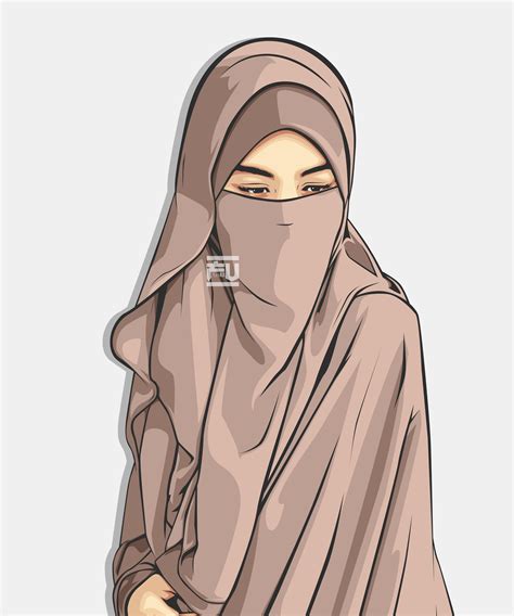hijab niqab vector ahmadfu22 hijabi girl girl hijab cartoon