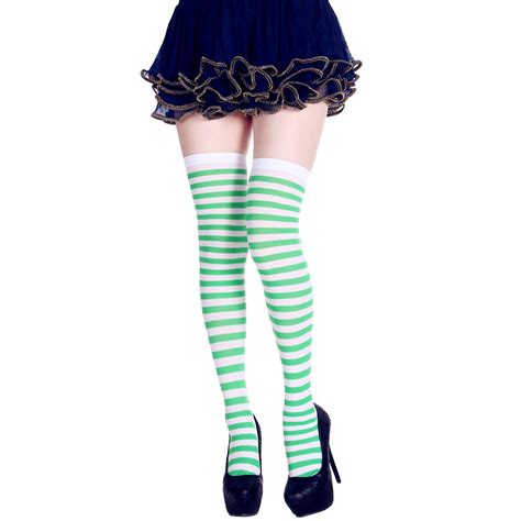 wholesale cheap sexy womens striped christmas stockings in stock top