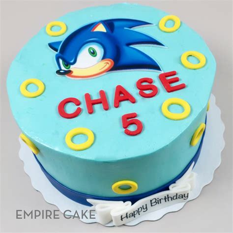 sonic  hedgehog edible print empire cake