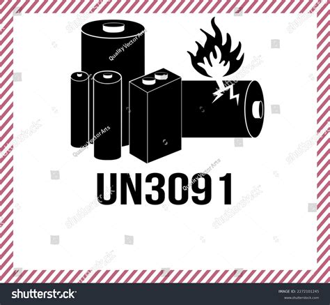 lithium battery label layout editable stock vector royalty