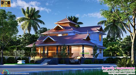 awesome traditional kerala house  sq ft kerala home design  floor plans  dream houses