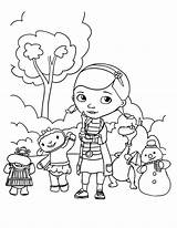 Doc Mcstuffins Coloring Pages Lambie Friends Park Stuffy Print Color Printable Netart Colouring Kids Getdrawings Getcolorings Wonderful Sheets Popular sketch template