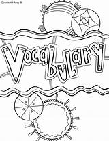 Vocabulary Binder Ausmalen Deckblatt Englisch Classroomdoodles Sheets Doodle Subjects Vokabeln Ausmalbilder Caratulas Vocab sketch template