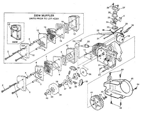 figure  diagram parts list  model uta homelite parts chainsaw parts searspartsdirect