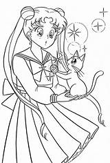 Sailor Moon Coloring Pages Cute Anime Usagi Wallpaper Girls Spetri Books Choose Board sketch template