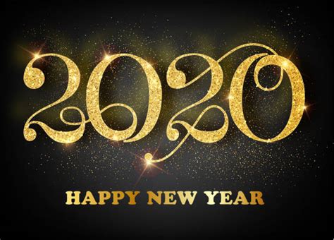 Happy New Year 2020 Vector Illustrations Royalty Free