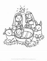 Manger Nativity Printing sketch template