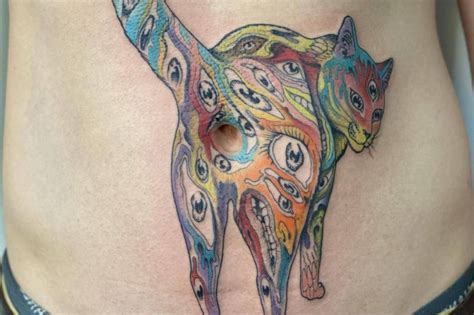 29 Cat Tattoo With Belly Button Doranlovejoy