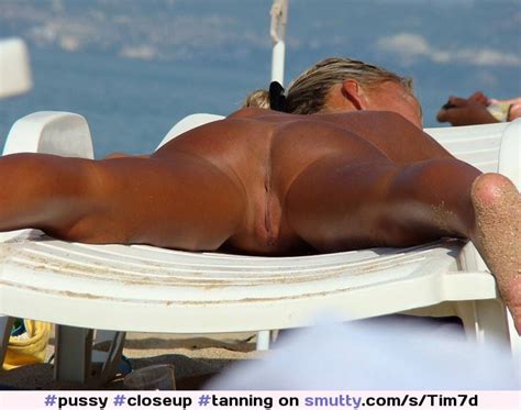 Pussy Closeup Tanning Psfb Blonde Poolside Pool