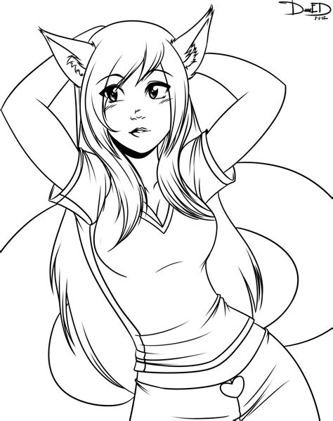 wolf furry coloring pages