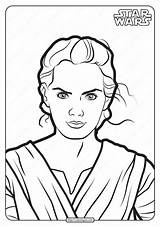 Rey Skywalker Coloringoo sketch template