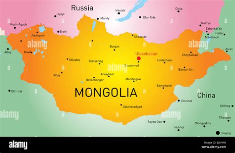 map mongolia china russia  res stock photography  images alamy
