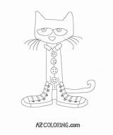 Coloring Pete Cat Halloween Printable Related Pages sketch template