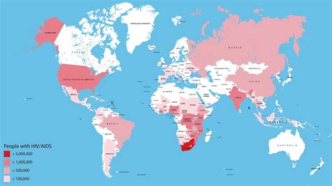 Number Of People Living With Hiv Aids Vivid Maps