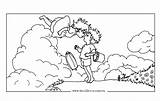 Coloring Ponyo Ghibli Falaise Arrietty Labyrinth Hayao Miyazaki Howl Totoro Supercoloriage sketch template