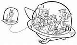 Jetsons Coloring Pages Pgs Cartoons sketch template