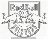 Bull Red Salzburg Coloring Emblem Fc sketch template
