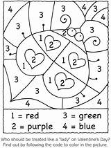 Color Number Valentines Valentine Preschool Coloring Kindergarten Pages Kids Choose Board Hearts Numbers sketch template