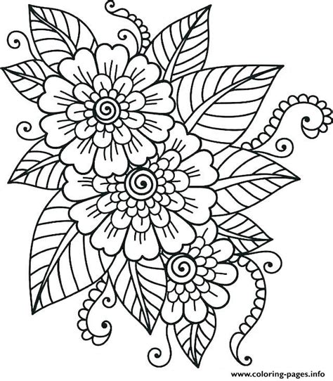 hard flower  teens coloring page printable