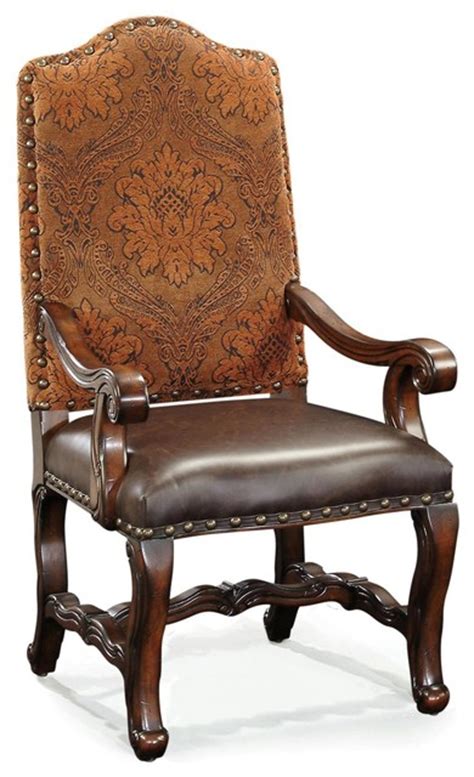 ambella home small arm chair leather arm traditional armchairs