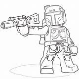 Lego Coloring Undercover City Pages Boba Fett Star Wars sketch template