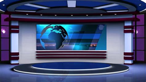 stock video  news tv studio set virtual  shutterstock