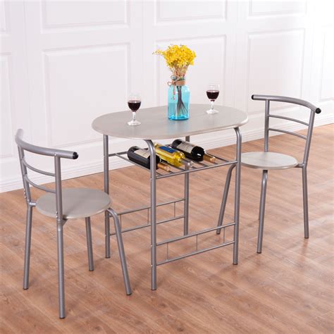 costway  piece dining set table  chairs bistro pub home kitchen