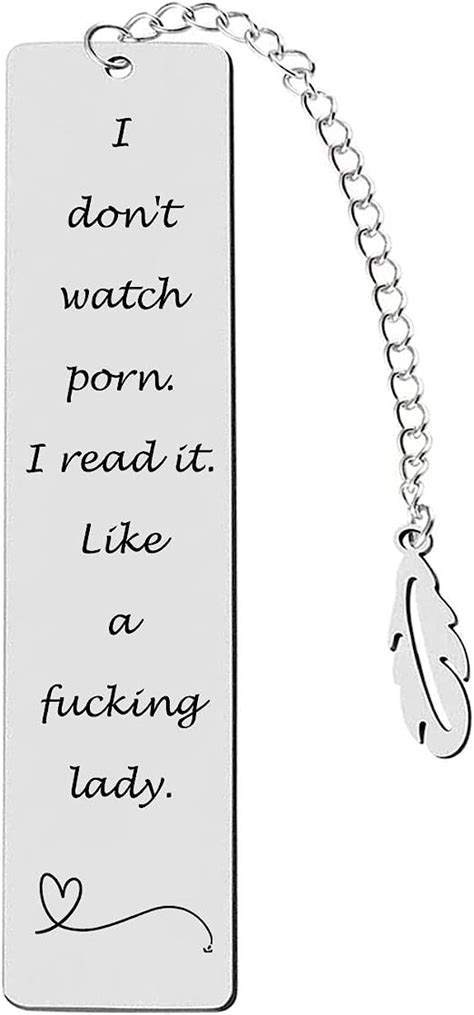Metal Bookmark T Engraved I Dont Watch Porn I Read It