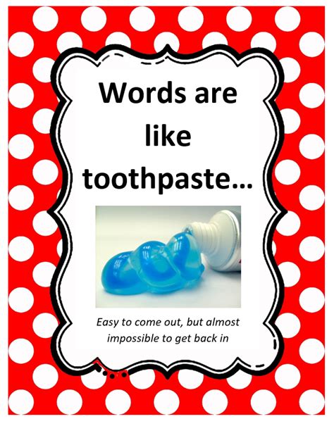 words   toothpaste hands  writing activity antibullying