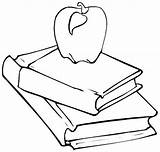 Coloring Apple Pages Book Books Cartoon Apples Clip Choose Board sketch template