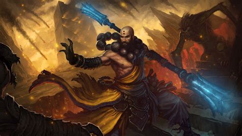 the monk class from the diablo series game art hq