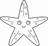 Starfish Template Bintang Laut Applique Coloringbay Cliparting Webstockreview Sweetclipart sketch template