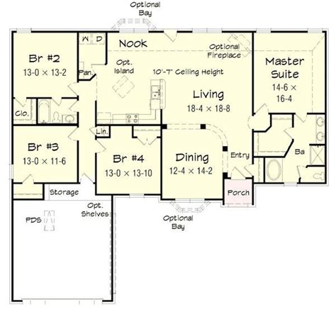 bedroom ranch style house plans  home plans design