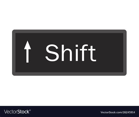 shift computer key button  white background vector image