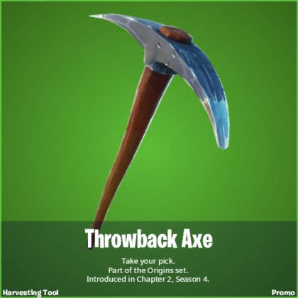 og pickaxe fortnite     og default pickaxe throwback axe