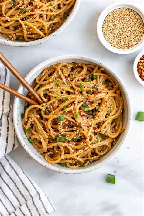 15 Minute Garlic Sesame Noodles Best Recipe Eat With Clarity