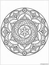 Mandala Flower Pages Coloring Color sketch template
