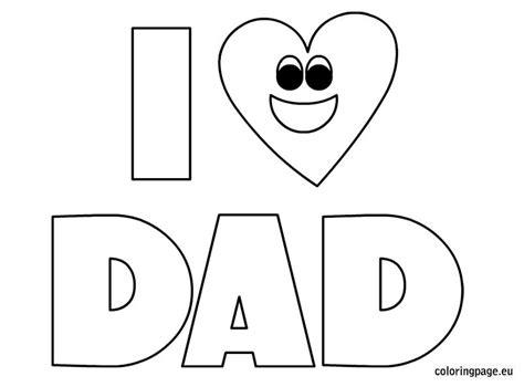 heart dad coloring page