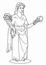 Greek Demeter Goddess Coloring Aphrodite Pages Goddesses Gods Kids Printable Drawing Color Goddes Clipart Colouring God Draw Drawings Poseidon Clip sketch template