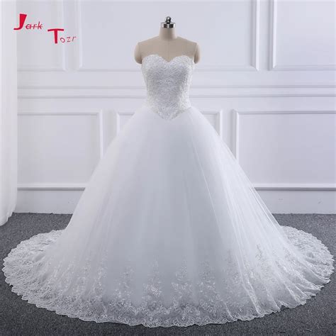 jark tozr   arrive china bridal gowns vestido de noiva pearls sequins appliques wedding