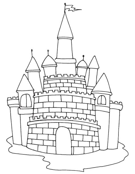 fairytale castle coloring page   fairytale castle