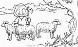 Sheep Coloring Shepherd Pages Bighorn Printable Cool2bkids Kids Face sketch template